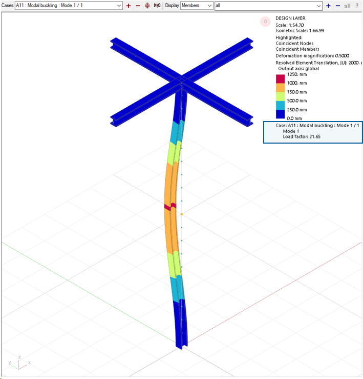 image showing buckling case information on example model window