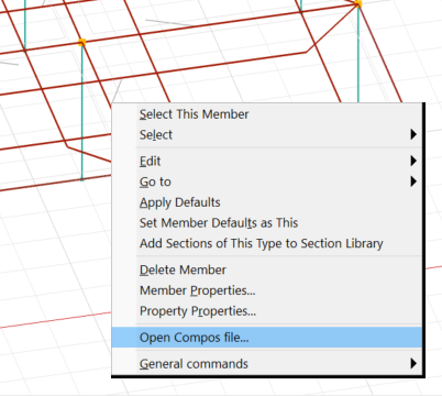 open context-sensitive menu
