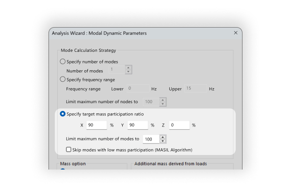 modal analysis wizard